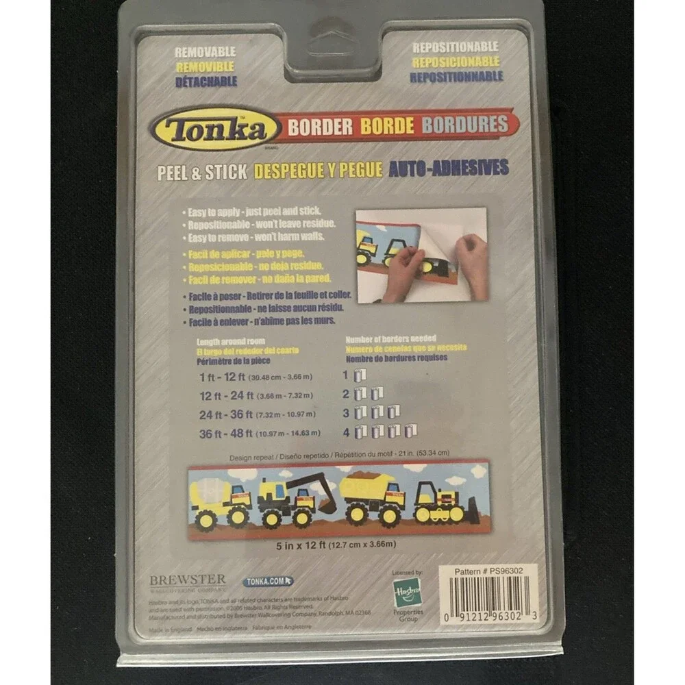 Tonka Wallpaper Border Peel & Stick Removable 5